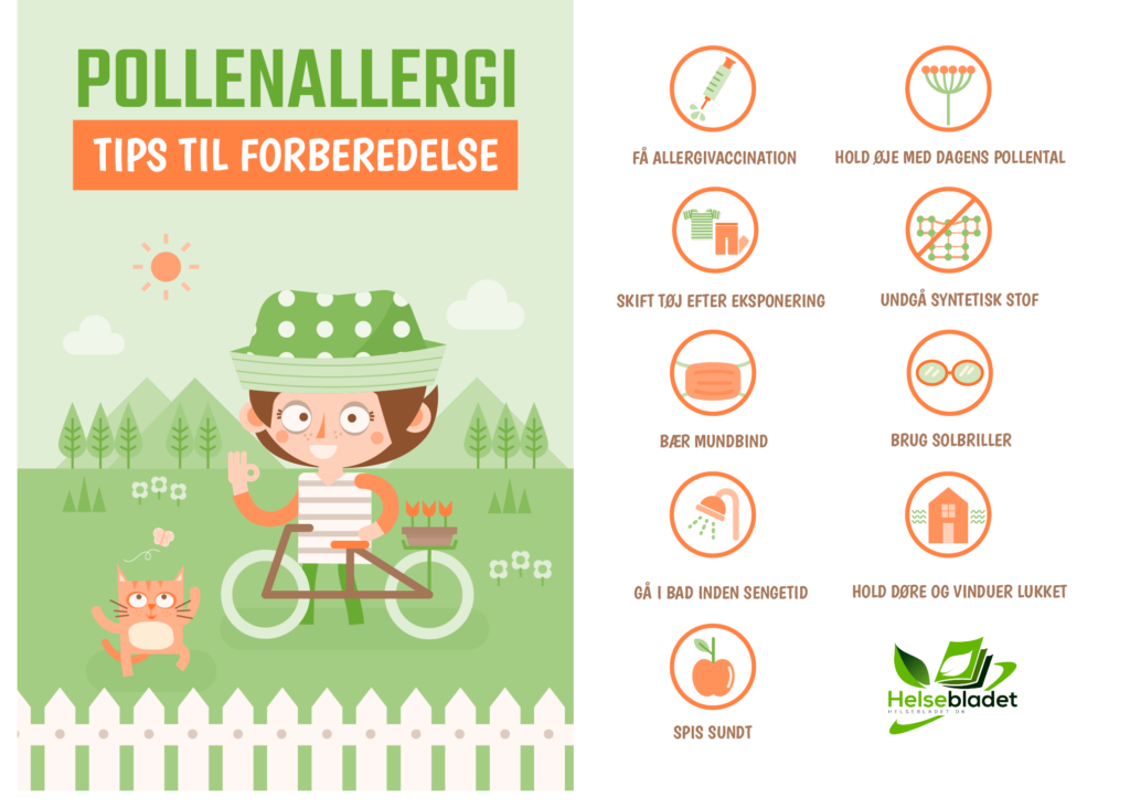 Pollenallergi - tips til forberedelse infograpfik © HelseBladet.dk